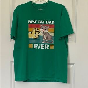 Best Cat Dad Ever Tee Large